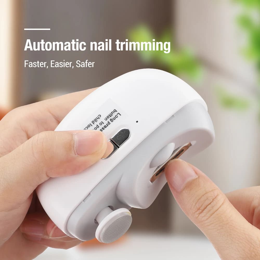Automatic Electric Nail Clipper for Baby and Adult Grinding and Polishing Nail Trimming Safety Manicure Tools Rechargeable