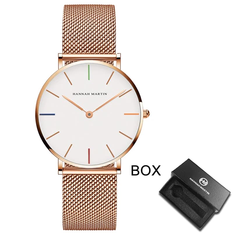 Women Watch Top Brand Dropshipping Japan Quartz Movement 36mm Rose Gold Waterproof Fashionable Nordic Minimalist Ladies Watches